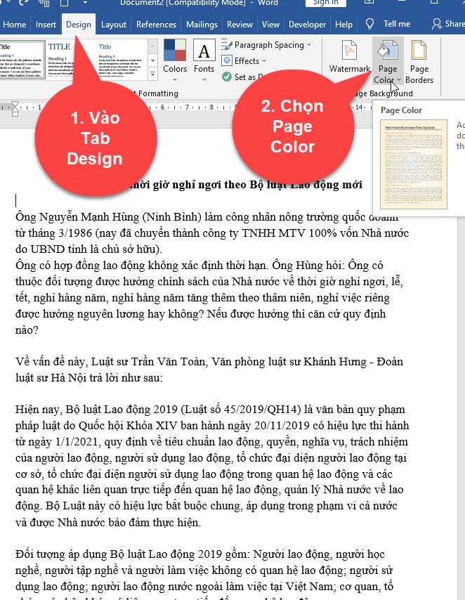 tạo khung viền trong word