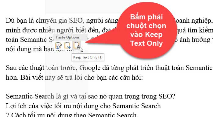 Cách loại bỏ liên kết trong word