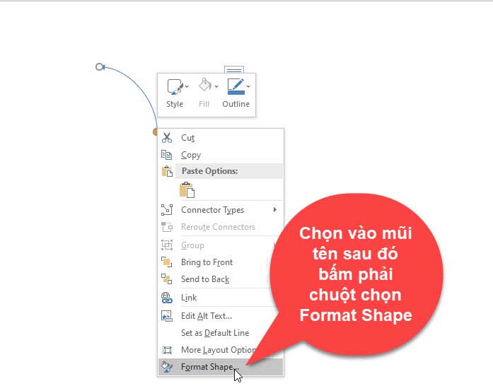 Cách vẽ các loại mũi tên trong word