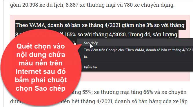 Cách xoá màu nền trong word