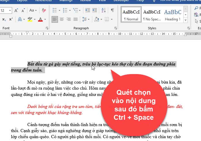 Cách xoá mọi định dạng trong word