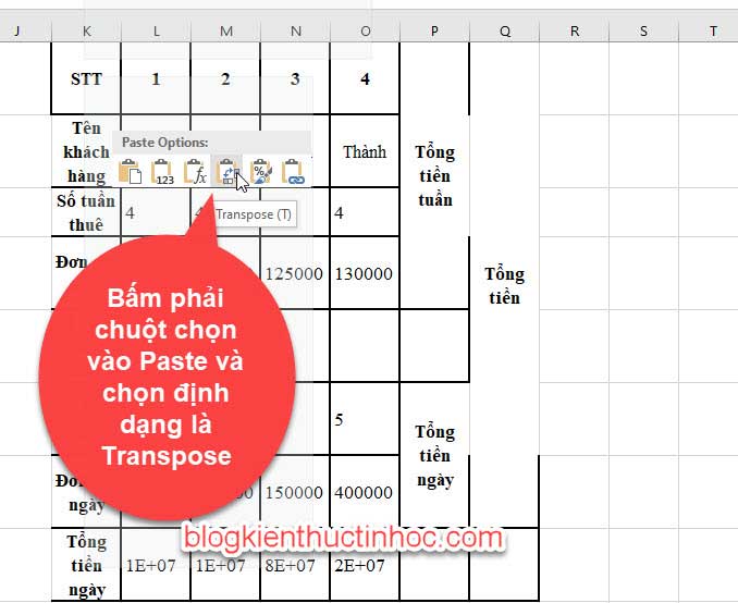 cách xoay bảng biểu