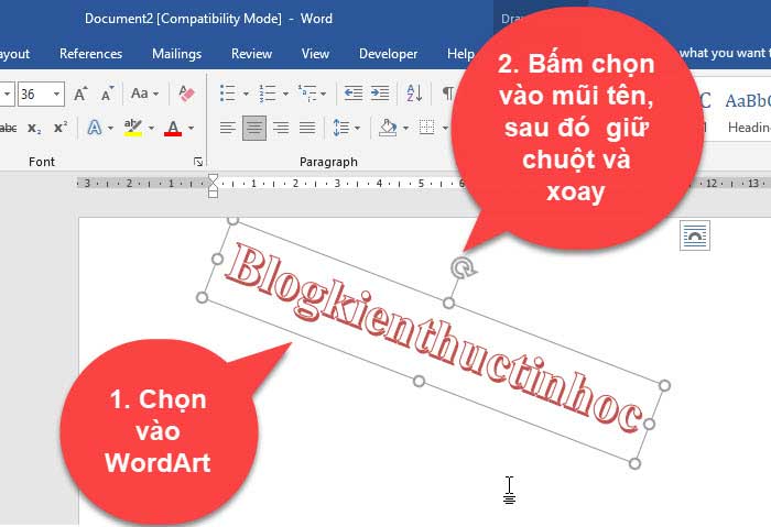 Hướng dẫn xoay chữ trong word