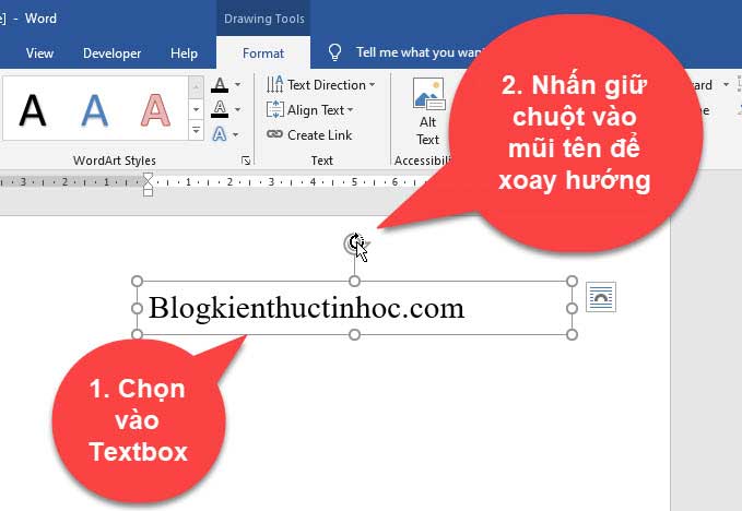 Cách xoay chữ trong word