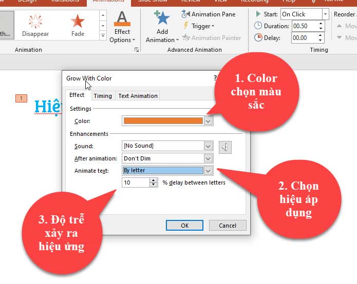 đổi màu cho chữ trong powerpoint