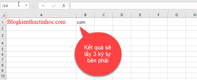 Sử dụng hàm Right