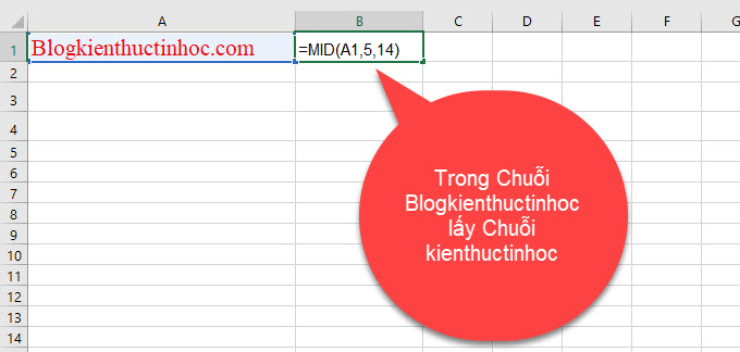 Sử dụng hàm Mid
