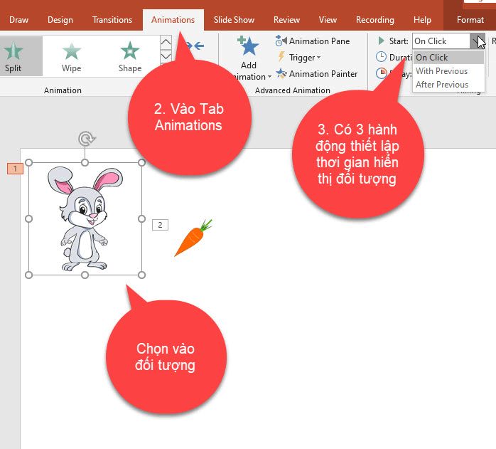 Tùy chỉnh hiệu ứng trong powerpoint