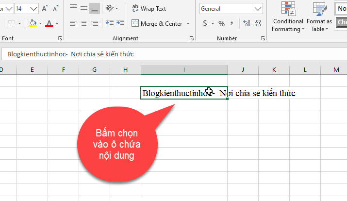 Xuống hàng trong Excel